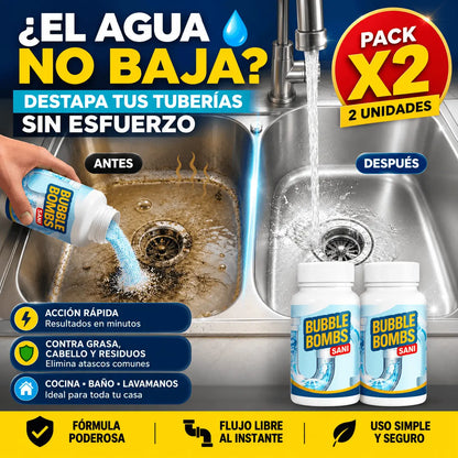 2 Unidades - Destapa drenajes lentos sin llamar plomero